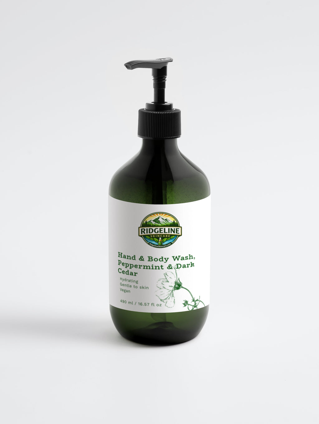 Hand & Body Wash, Peppermint & Dark Cedar
