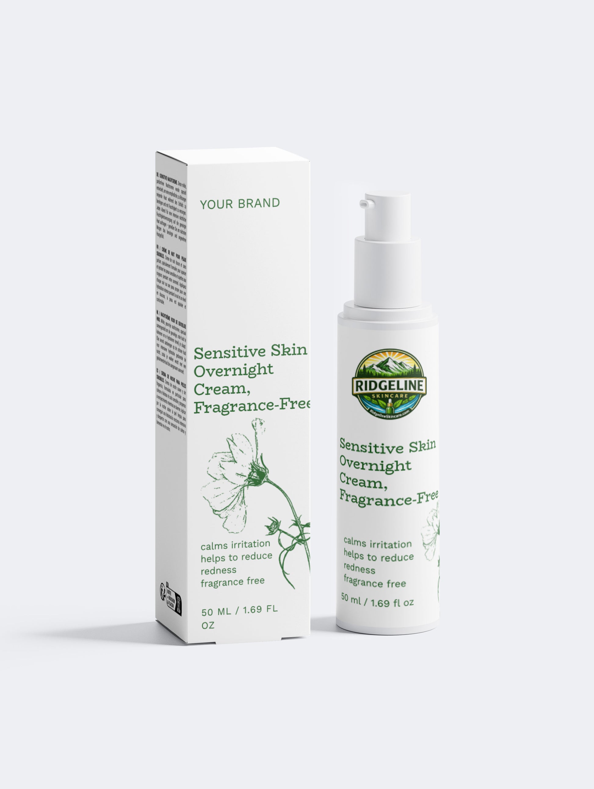 Sensitive Skin Overnight Cream, Fragrance-Free