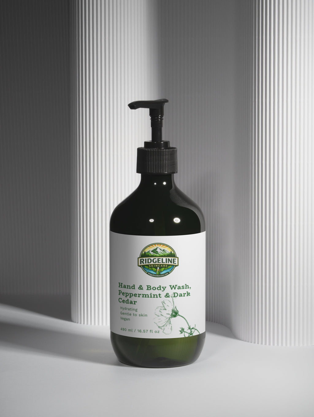 Hand & Body Wash, Peppermint & Dark Cedar